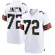＃72 Men's KT Leveston White Game Cleveland Browns Jersey