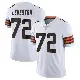 ＃72 Men's KT Leveston White Limited Cleveland Browns Vapor Untouchable Jersey