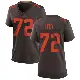 ＃72 Women's Jason Ivey Brown Game Cleveland Browns Alternate Jersey