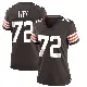 ＃72 Women's Jason Ivey Brown Game Cleveland Browns Team Color Jersey
