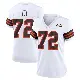 ＃72 Women's Jason Ivey White Game Cleveland Browns 1946 Collection Alternate Jersey