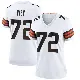 ＃72 Women's Jason Ivey White Game Cleveland Browns Jersey
