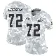 ＃72 Women's KT Leveston Arctic Camo Limited Cleveland Browns 2024 Salute to Service Jersey