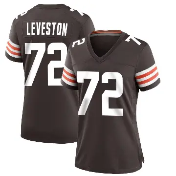 ＃72 Women's KT Leveston Brown Game Cleveland Browns Team Color Jersey