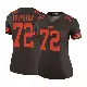 ＃72 Women's KT Leveston Brown Legend Cleveland Browns Color Rush Jersey