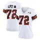 ＃72 Women's KT Leveston White Game Cleveland Browns 1946 Collection Alternate Jersey