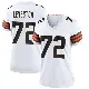 ＃72 Women's KT Leveston White Game Cleveland Browns Jersey