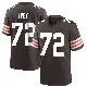 ＃72 Youth Jason Ivey Brown Game Cleveland Browns Team Color Jersey