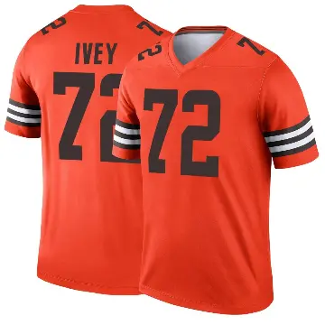 ＃72 Youth Jason Ivey Orange Legend Cleveland Browns Inverted Jersey