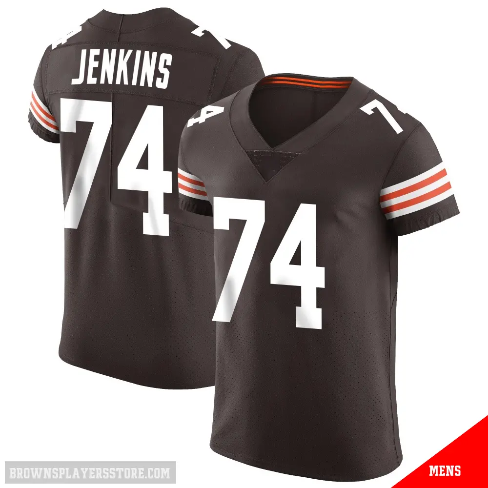 ＃74 Men's Elgton Jenkins Brown Elite Cleveland Browns Vapor Jersey