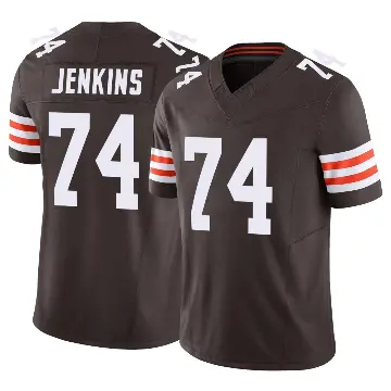 ＃74 Men's Elgton Jenkins Brown Limited Cleveland Browns Vapor F.U.S.E. Jersey