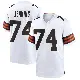 ＃74 Men's Elgton Jenkins White Game Cleveland Browns Jersey