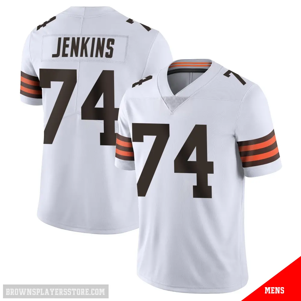 ＃74 Men's Elgton Jenkins White Limited Cleveland Browns Vapor Untouchable Jersey