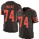 ＃74 Men's Teven Jenkins Brown Limited Cleveland Browns Color Rush Jersey