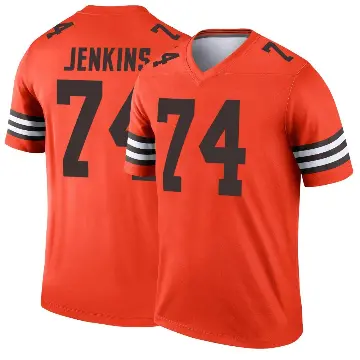 ＃74 Men's Teven Jenkins Orange Legend Cleveland Browns Inverted Jersey