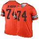 ＃74 Men's Teven Jenkins Orange Legend Cleveland Browns Inverted Jersey