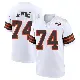 ＃74 Men's Teven Jenkins White Game Cleveland Browns 1946 Collection Alternate Jersey