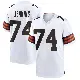＃74 Men's Teven Jenkins White Game Cleveland Browns Jersey