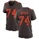 ＃74 Women's Elgton Jenkins Brown Game Cleveland Browns Alternate Jersey