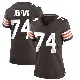 ＃74 Women's Elgton Jenkins Brown Game Cleveland Browns Team Color Jersey