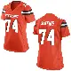 ＃74 Women's Elgton Jenkins Orange Game Cleveland Browns Alternate Jersey