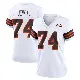 ＃74 Women's Elgton Jenkins White Game Cleveland Browns 1946 Collection Alternate Jersey