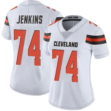 ＃74 Women's Elgton Jenkins White Limited Cleveland Browns Vapor Untouchable Jersey