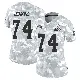 ＃74 Women's Teven Jenkins Arctic Camo Limited Cleveland Browns 2024 Salute to Service Jersey