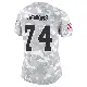 ＃74 Women's Teven Jenkins Arctic Camo Limited Cleveland Browns 2024 Salute to Service Jersey