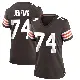 ＃74 Women's Teven Jenkins Brown Game Cleveland Browns Team Color Jersey