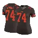 ＃74 Women's Teven Jenkins Brown Legend Cleveland Browns Color Rush Jersey