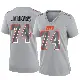 ＃74 Women's Teven Jenkins Gray Game Cleveland Browns Atmosphere Fashion Jersey