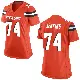 ＃74 Women's Teven Jenkins Orange Game Cleveland Browns Alternate Jersey