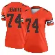 ＃74 Women's Teven Jenkins Orange Legend Cleveland Browns Inverted Jersey