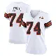 ＃74 Women's Teven Jenkins White Game Cleveland Browns 1946 Collection Alternate Jersey