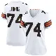 ＃74 Women's Teven Jenkins White Game Cleveland Browns Jersey