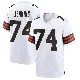 ＃74 Youth Elgton Jenkins White Game Cleveland Browns Jersey