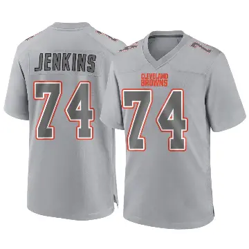＃74 Youth Teven Jenkins Gray Game Cleveland Browns Atmosphere Fashion Jersey
