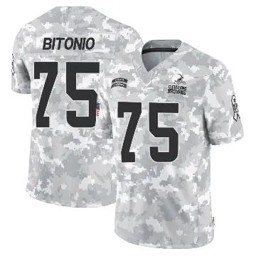 ＃75 Men's Joel Bitonio Arctic Camo Limited Cleveland Browns 2024 Salute to Service Jersey