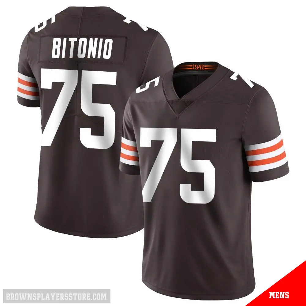 ＃75 Men's Joel Bitonio Brown Limited Cleveland Browns Team Color Vapor Untouchable Jersey