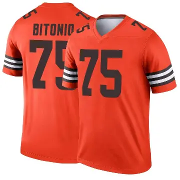 ＃75 Men's Joel Bitonio Orange Legend Cleveland Browns Inverted Jersey