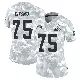 ＃75 Women's Joel Bitonio Arctic Camo Limited Cleveland Browns 2024 Salute to Service Jersey