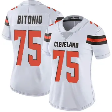 ＃75 Women's Joel Bitonio White Limited Cleveland Browns Vapor Untouchable Jersey