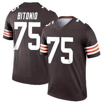 ＃75 Youth Joel Bitonio Brown Legend Cleveland Browns Jersey