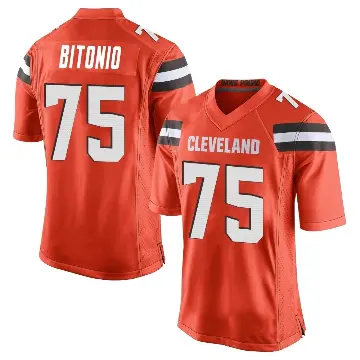 ＃75 Youth Joel Bitonio Orange Game Cleveland Browns Alternate Jersey