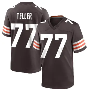＃77 Men's Wyatt Teller Brown Game Cleveland Browns Team Color Jersey