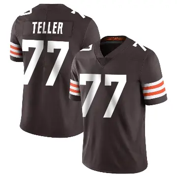 ＃77 Men's Wyatt Teller Brown Limited Cleveland Browns Team Color Vapor Untouchable Jersey