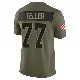 ＃77 Men's Wyatt Teller Olive Limited Cleveland Browns 2025 Salute to Service Jersey