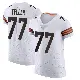 ＃77 Men's Wyatt Teller White Elite Cleveland Browns Vapor Jersey