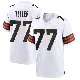 ＃77 Men's Wyatt Teller White Game Cleveland Browns Jersey
